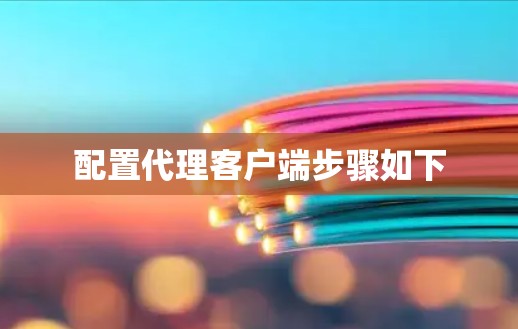 配置代理客户端步骤如下