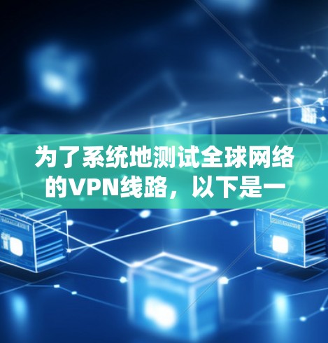 为了系统地测试全球网络的VPN线路，以下是一个分步的测试计划和步骤指南